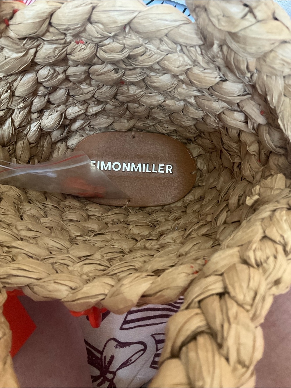 Simon Miller. NWT. ON SALE. 🌶️🌶️Orange Beaded/ Fringed Mercado Tote.Nat’l Straw. - Picture 8 of 8